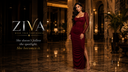 ZIVA VÉRONA | Ruched Burgundy Maxi Dress