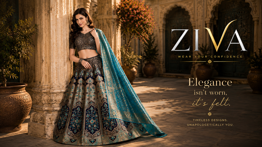 NOOR-E-NEEL LEHENGA | Royal by spirit. Refined by design.